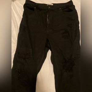 Free People Wide Leg distorted denim